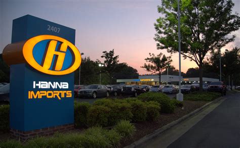Hanna imports - Hanna Imports review 5.0. Love my new Nissan Rogue . June 19, 2023. By Alicia Mohamed from Garner NC . I want say my experience with this dealership was courteous and professional, thank you Noah ...